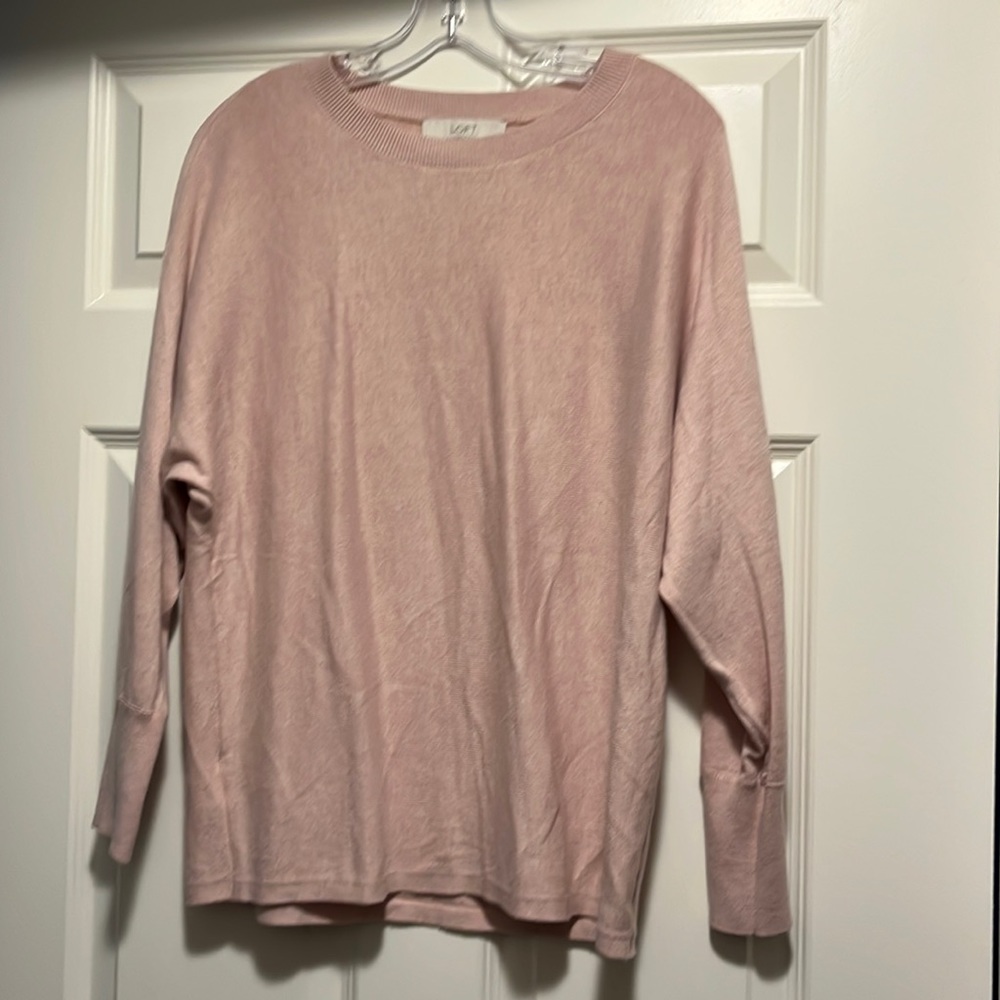 NWOT soft pink LOFT sweater XS